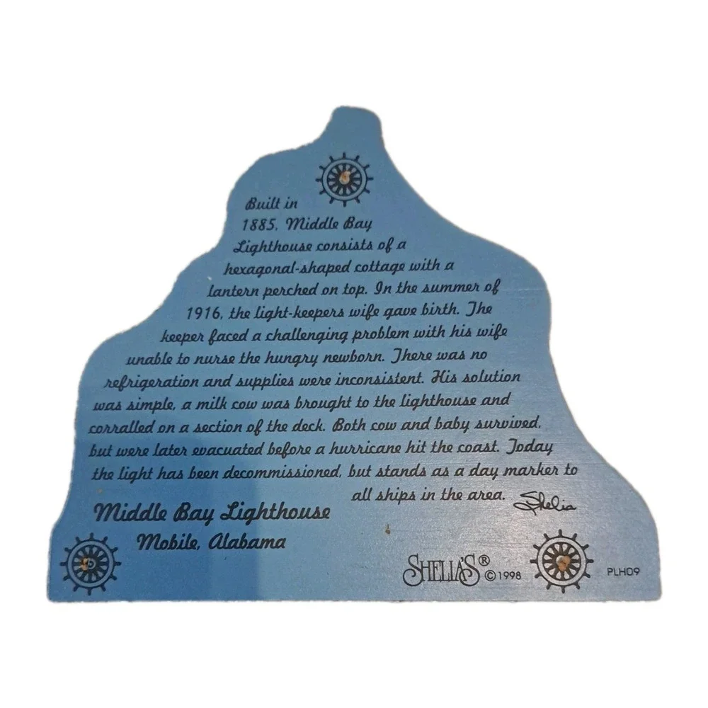 Sheila's Collectibles Shelf Sitter Middle Bay Lighthouse Mobile Alabama 1998